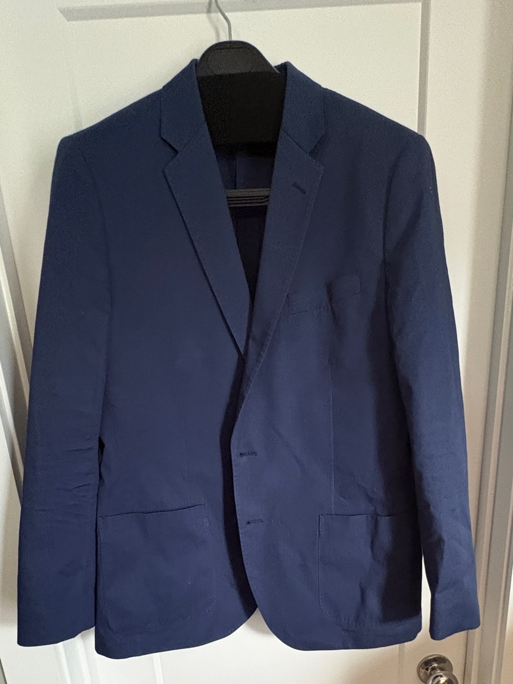J Crew Navy Men's Classic Tailored Cotton Blazer -